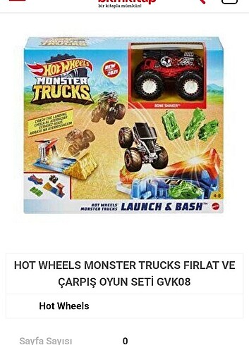 Hot wheels monster trucks firlatma seti 