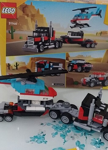 Beden Renk Lego creator helıkopterli kamyon