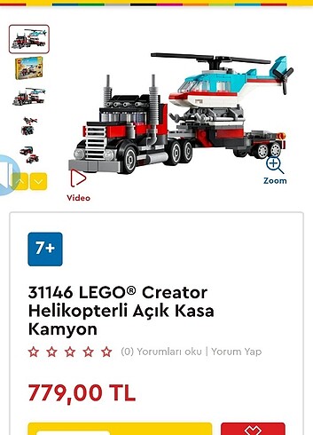Diğer Lego creator helıkopterli kamyon