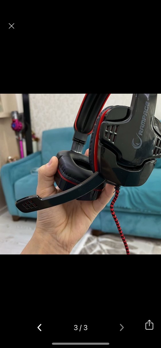 Rampage Kırmızı Kablolu Kulaklık - Görsel 3