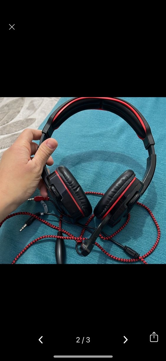 Rampage Kırmızı Kablolu Kulaklık - Görsel 2