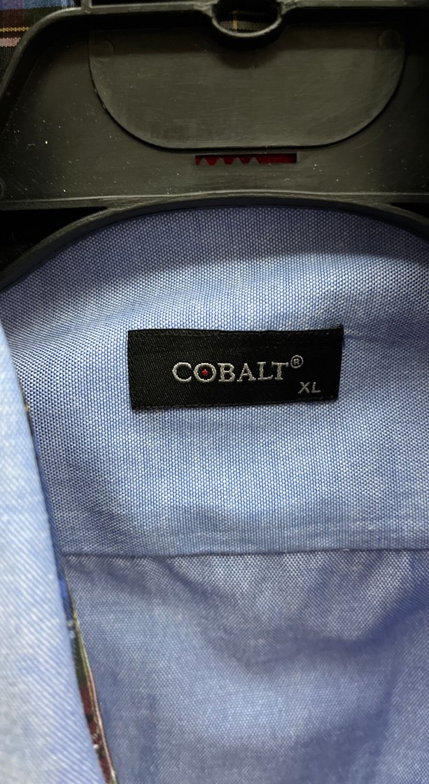 Mavi Pamuklu Kısa Kollu Erkek Gömlek - Görsel 2