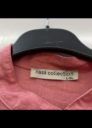 Pembe Kat Kat Fırfırlı Uzun Keten Tunik - Görsel 4