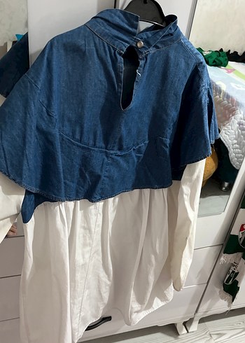 Kadın Kot Beyaz Garnili Tesettür Tumik - Görsel 3