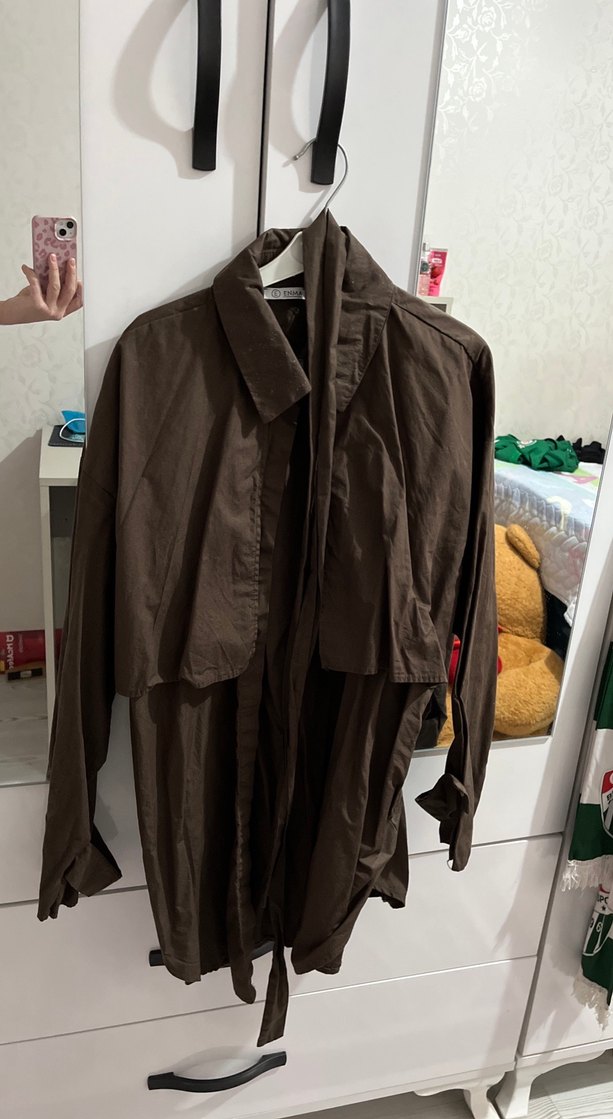 Kahverengi Kemerli Kadın Tunik - Görsel 2