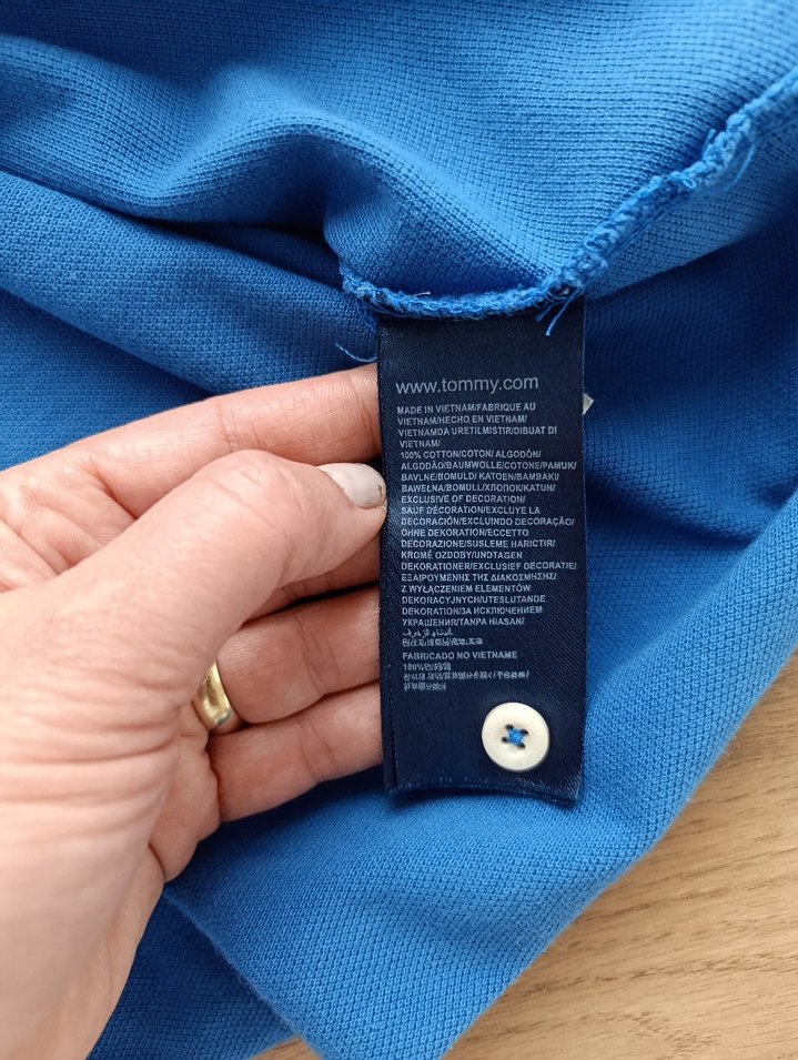 Erkek Mavi Kısa Kollu tommy Tişört - Görsel 4