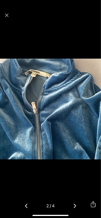 Koton Koton Kadife Ceket Hırka Crop Kısa