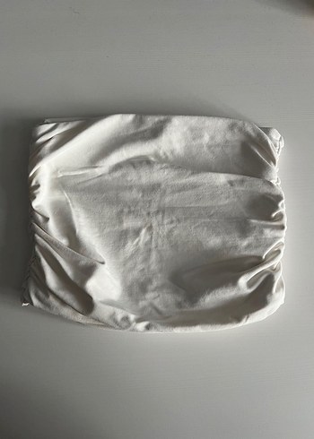 Beyaz-Siyah Straplez Kadın Büstiyer Midi İkili - Görsel 3