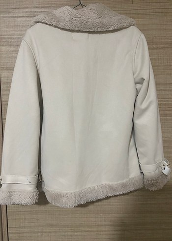 Kürklü Bej Kadın Mini Ceket - Görsel 5