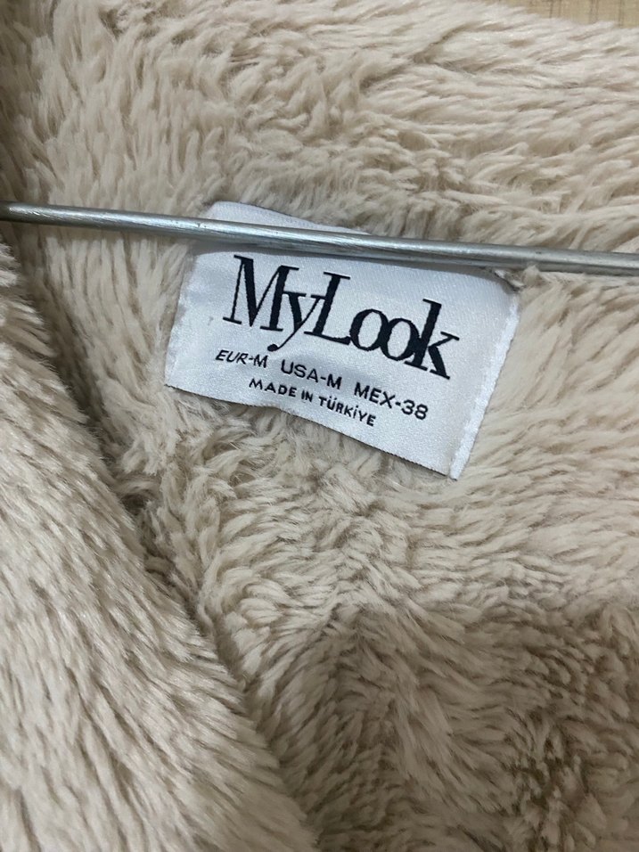 Kürklü Bej Kadın Mini Ceket - Görsel 4