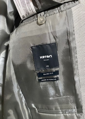 Gri Erkek Düğmeli Regular Fit Takım Ceketi - Görsel 3