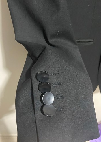 Düğmeli Siyah Erkek Damatlık - Görsel 4