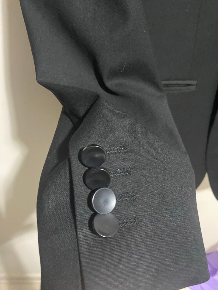 Düğmeli Siyah Erkek Damatlık - Görsel 4