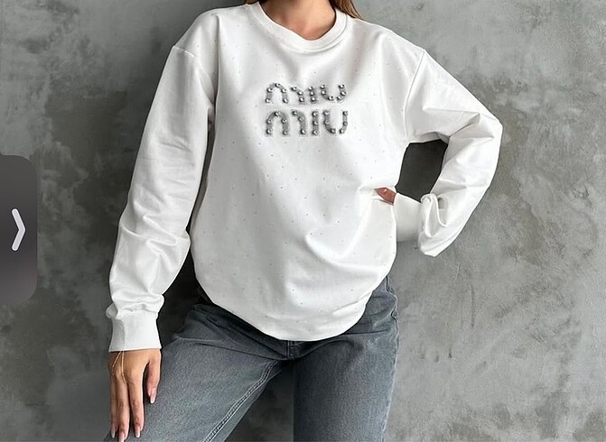 Mıu mıu taşlı sweat