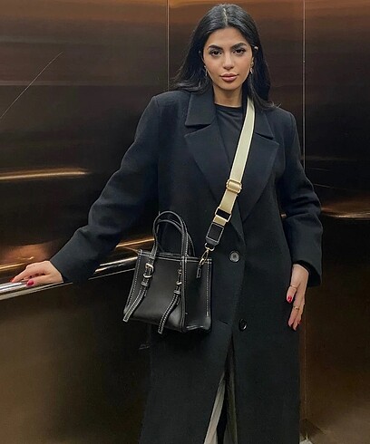 Kadın Dikiş Detaylı Tote Çanta Mini