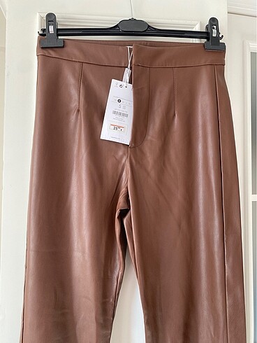 Bershka Bershka deri kahverengi pantolon