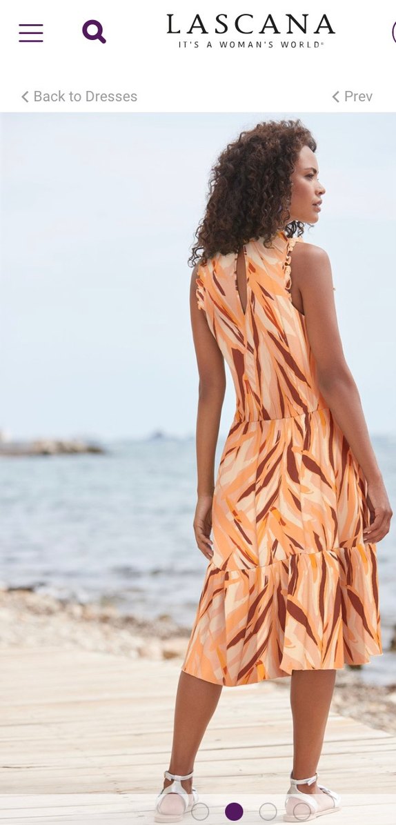 Camel Renkli  uzun yazlık Elbise - Görsel 4