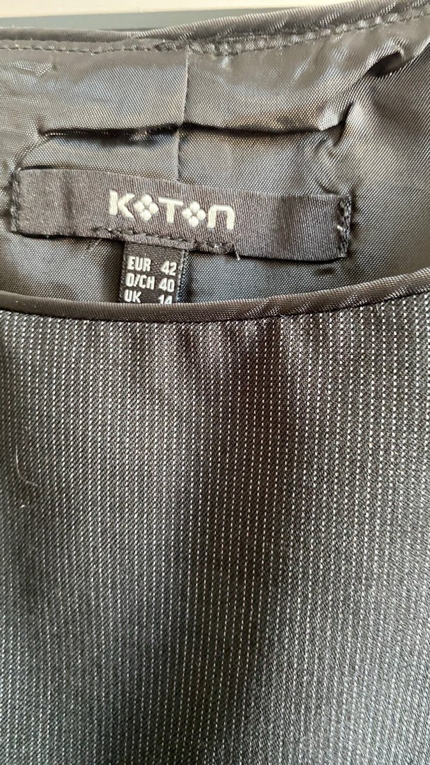 Gri Midi Pilili Kadın Ofis Elbisesi - Görsel 3