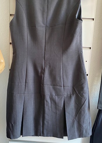 Kumaş astarlı ofis iş elbisesi - Görsel 3