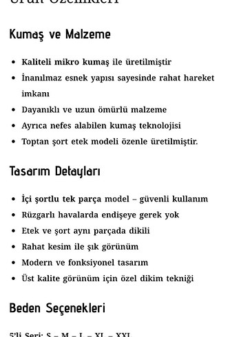 Deniz ve günlük şortlu etek - Görsel 2