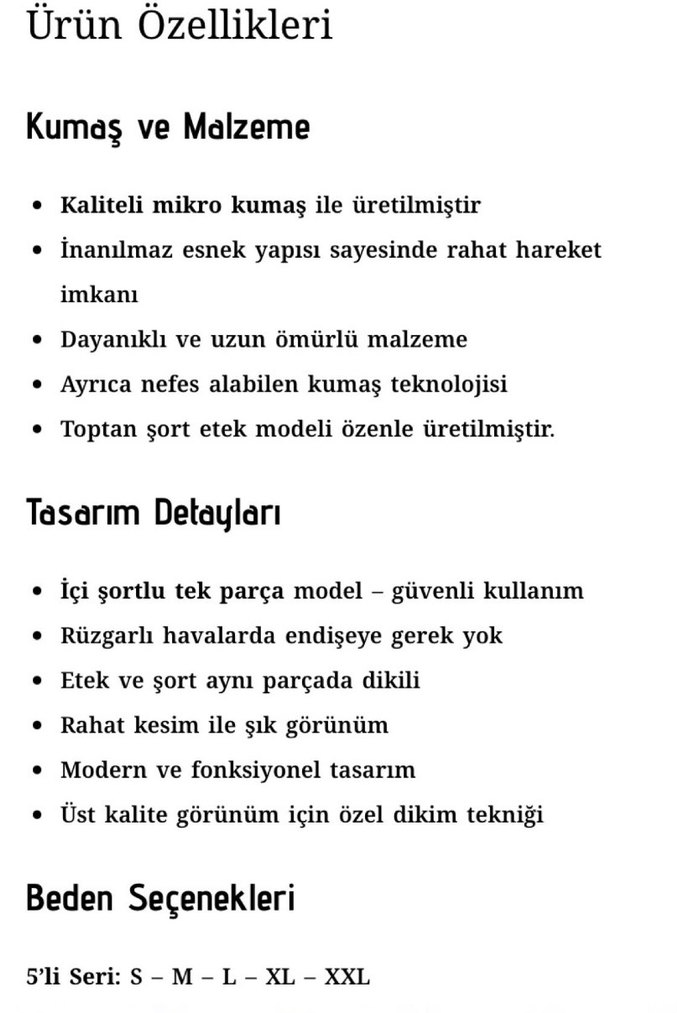 Deniz ve günlük şortlu etek - Görsel 2