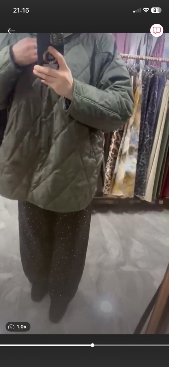 HAKİ YENİ Kapüşonlu Kadın Mont - Görsel 3