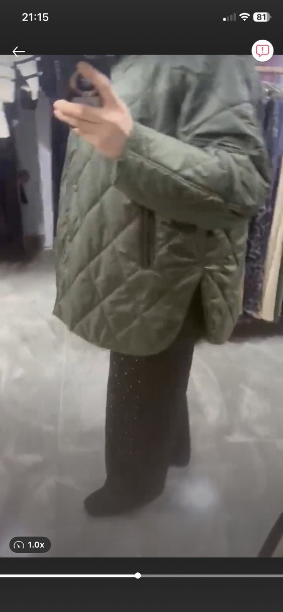 HAKİ YENİ Kapüşonlu Kadın Mont - Görsel 4