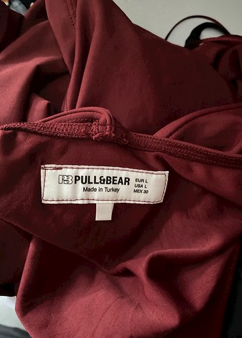 Bordo V Yaka sırt dekolteli bulüz - Görsel 4