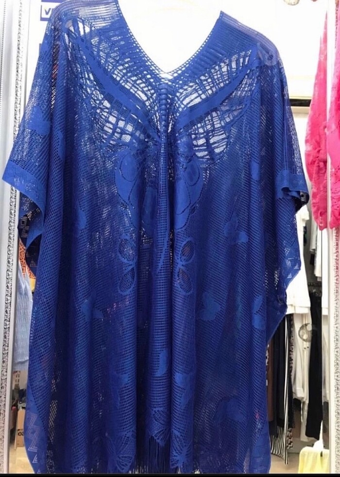 Baddal beden dantel pareo 44-62 beden - Görsel 3