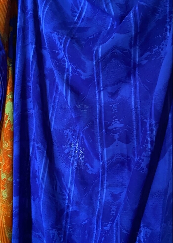 Baddal beden sarmal bağlamalı şifon pareo - Görsel 2