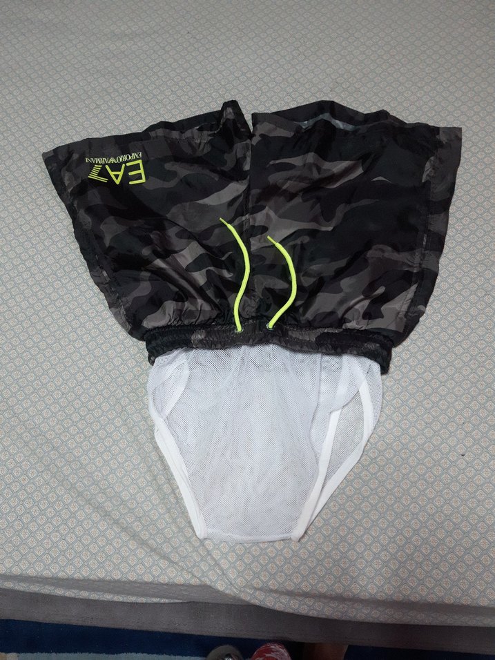 Gri Kamuflaj Desenli bayan Mini Şort - Görsel 3