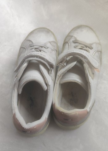 Beyaz Erkek Çocuk Spor Ayakkabı Velcro - Görsel 2