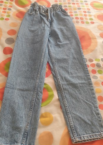 Beli Kemerli Gri Salaş Midi Kot Pantolon - Görsel 2