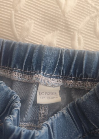 Kız Çocuk Gri Mavi Bol Kesim Denim Pantolon - Görsel 2