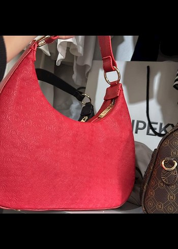 Koyu Kırmızı Deri Kadın Çanta - Görsel 2