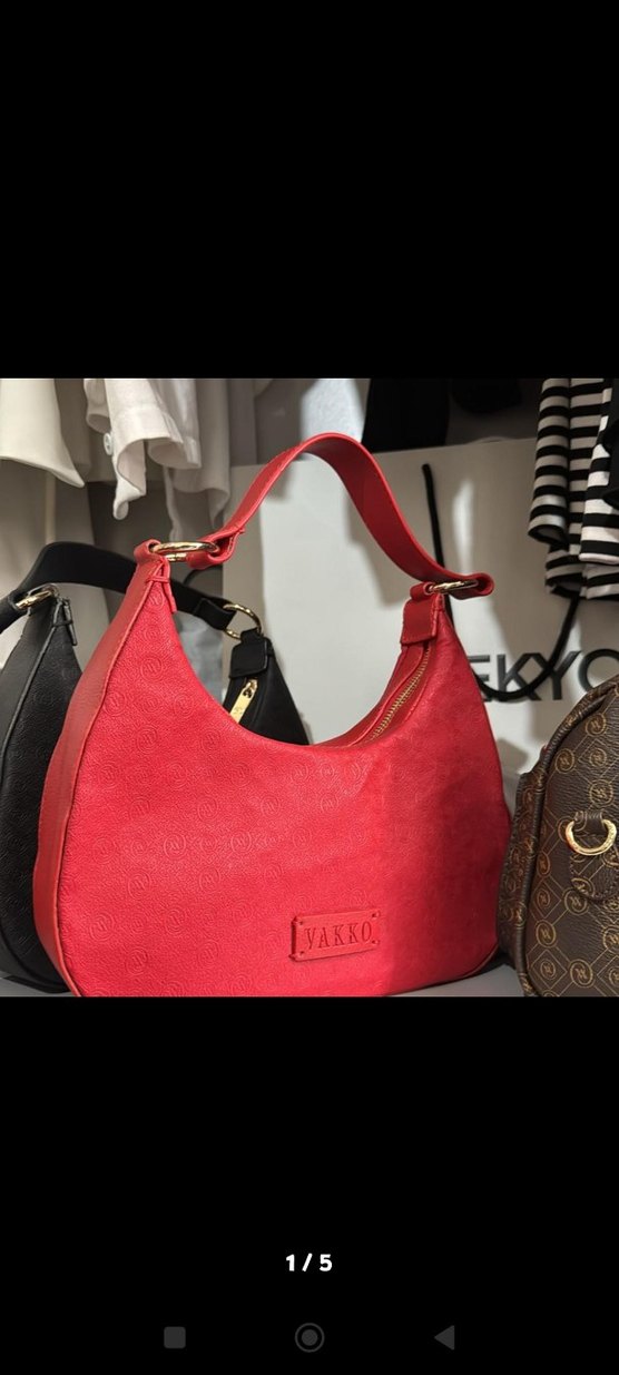 Koyu Kırmızı Deri Kadın Çanta - Görsel 3