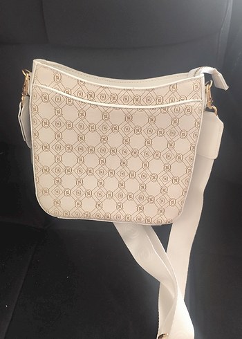 Beyaz Baskılı Kadın Omuz Çantası - Görsel 2