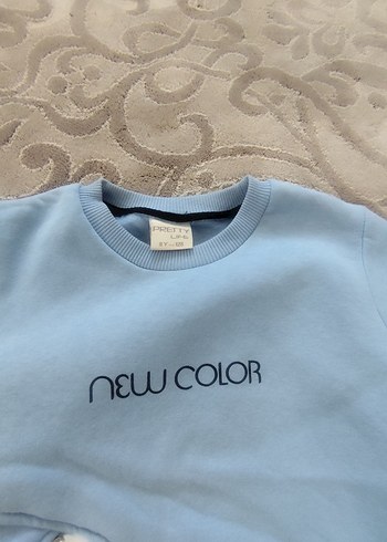 Mavi Peluş Detaylı Kız Eşofman Takımı - Görsel 3