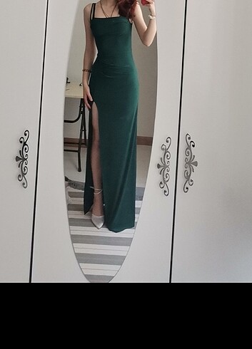 Whenever Company Uzun Yırtmaçlı Elbise - Görsel 7