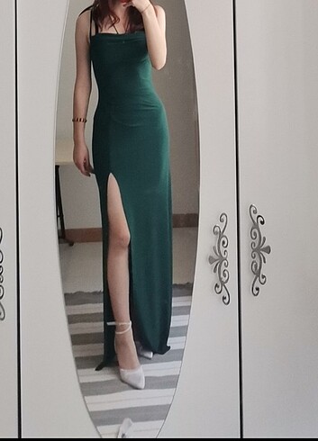 Whenever Company Uzun Yırtmaçlı Elbise - Görsel 8