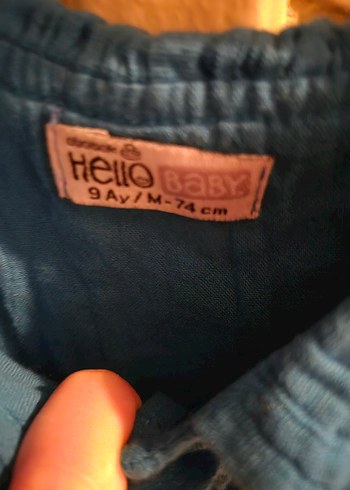 Kız Bebek Mavi Keten Fırfırlı Elbise - Görsel 2