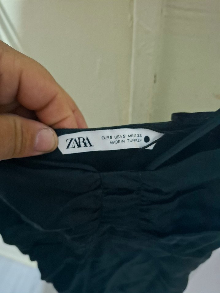 Siyah Drapeli İnce Askılı Uzun Abiye Elbise - Görsel 3