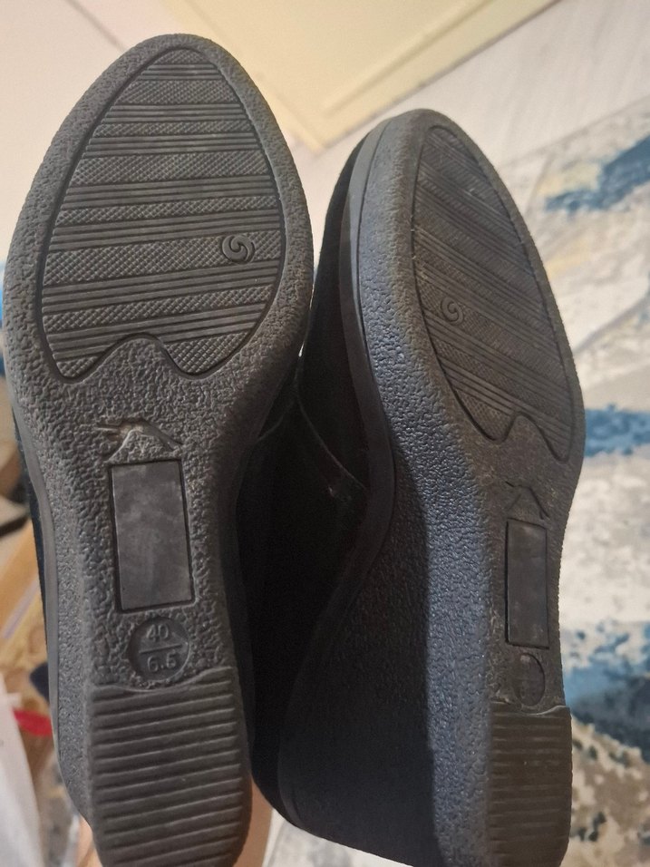 Siyah Süet Dolgu Topuklu Kadın Bot 40 Numara - Görsel 5