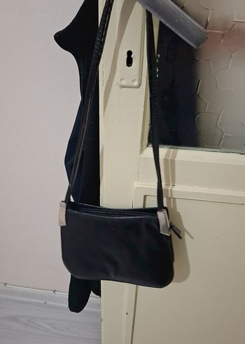 Siyah Deri Minimalist Kadın Çanta - Görsel 5