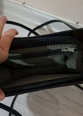 Siyah Deri Minimalist Kadın Çanta - Görsel 3