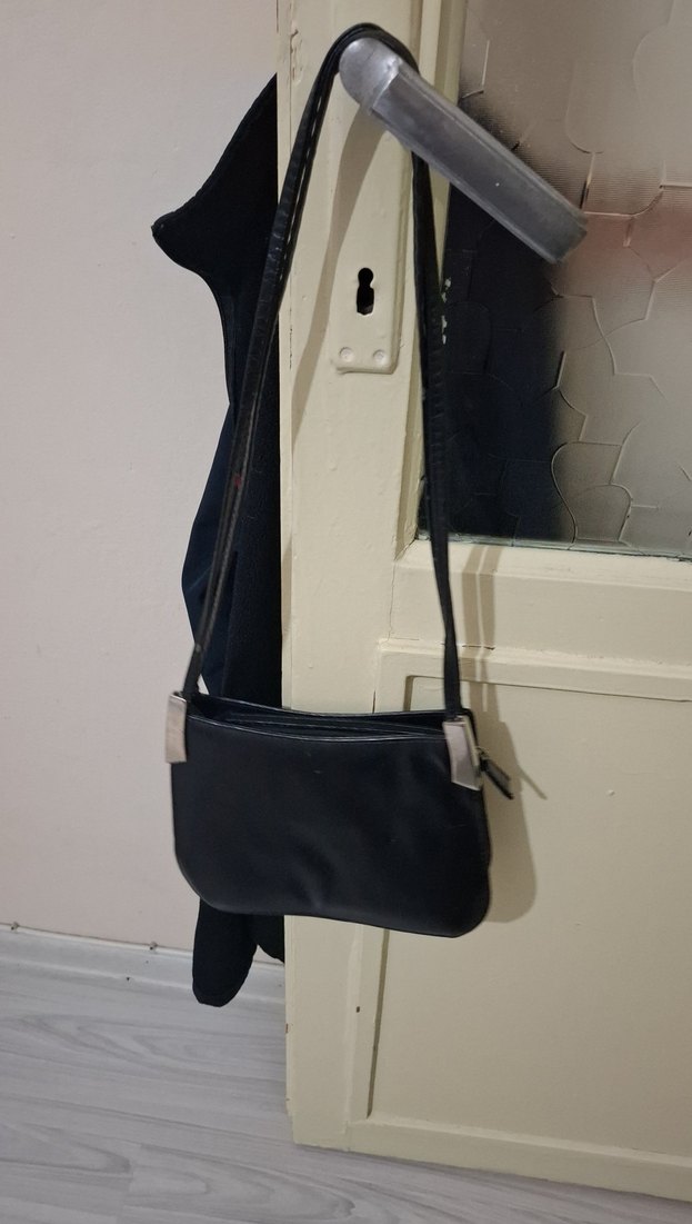 Siyah Deri Minimalist Kadın Çanta - Görsel 5