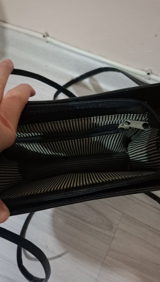 Siyah Deri Minimalist Kadın Çanta - Görsel 3