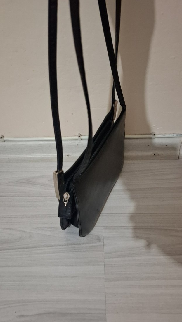 Siyah Deri Minimalist Kadın Çanta - Görsel 4