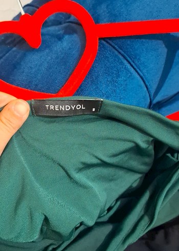 Klasik Şıklık Turkuaz Uzun Drapeli Elbise - Görsel 4