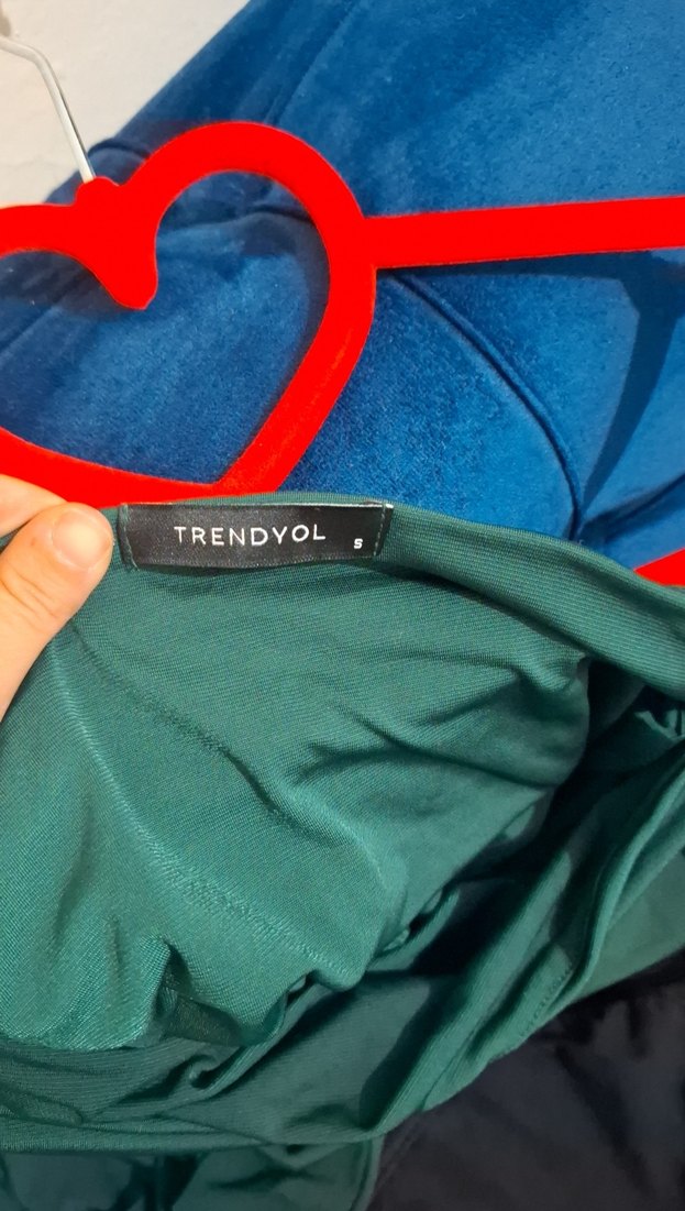 Klasik Şıklık Turkuaz Uzun Drapeli Elbise - Görsel 4